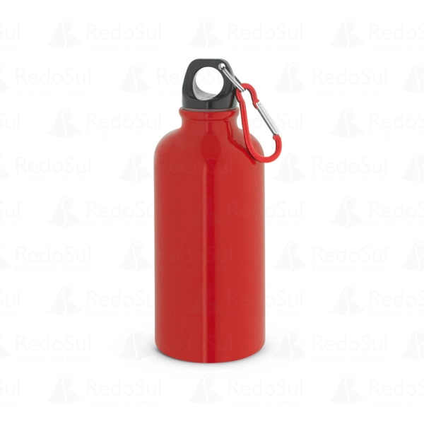 Squeeze personalizado em aço inox com mosquetão 560 ml